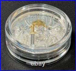 2026 3 Oz. 9999 Silver $5 Cook Islands Legends Savage Vikings Gold Gild Coin UHR