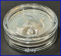 2026 3 Oz. 9999 Silver $5 Cook Islands Legends Savage Vikings Gold Gild Coin UHR