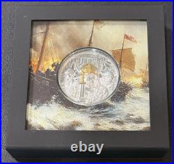2026 3 Oz. 9999 Silver $5 Cook Islands Legends Savage Vikings Gold Gild Coin UHR