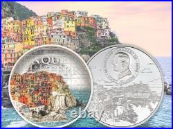 2026 COOK ISLANDS UHR CINQUE TERRE ARCHITECTURES $10 2oz. 99.9% PURE SILVER COIN