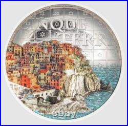 2026 COOK ISLANDS UHR CINQUE TERRE ARCHITECTURES $10 2oz. 99.9% PURE SILVER COIN
