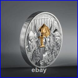 2026 Cook Islands Legends Savage Vikings 3 oz Silver Gilded Proof Coin