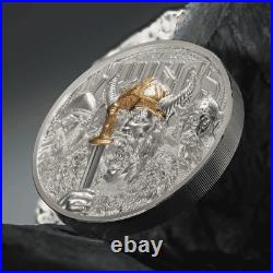 2026 Cook Islands Legends Savage Vikings 3 oz Silver Gilded Proof Coin