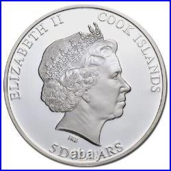 20g Silver Coin 2014 Cook Islands $5 3D Parrot Crimson Rosella