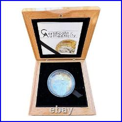 25g Silver Coin 2016 $5 Cook Islands Shades Of Nature Fighting Fish Gilded