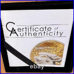 25g Silver Coin 2016 $5 Cook Islands Shades Of Nature Fighting Fish Gilded