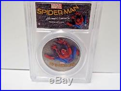 2 Coin Set 2017 $5 Cook Islands Spider-Man 1oz. 999 Silver PCGS PR70/69DCAM FD
