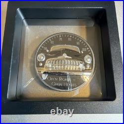 2 OZ SILVER 999 OPEN ROADS 10 Dollari Cook Islands 2021 BLACK PROOF