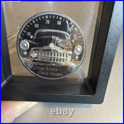 2 OZ SILVER 999 OPEN ROADS 10 Dollari Cook Islands 2021 BLACK PROOF