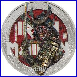 2 Oz Silver Coin 2022 Cook Islands Iron Maiden Senjutsu Proof Ultra High Relief