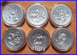 2 oz. Fine Silver 6-Coin Collection Norse Gods 2015/2016