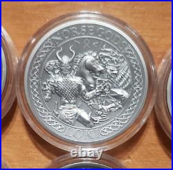 2 oz. Fine Silver 6-Coin Collection Norse Gods 2015/2016