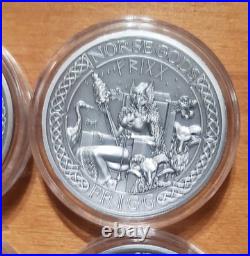 2 oz. Fine Silver 6-Coin Collection Norse Gods 2015/2016