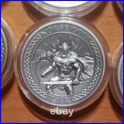 2 oz. Fine Silver 6-Coin Collection Norse Gods 2015/2016
