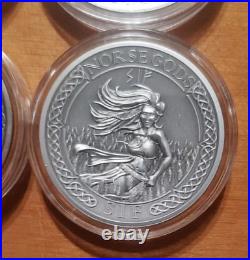2 oz. Fine Silver 6-Coin Collection Norse Gods 2015/2016