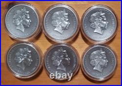 2 oz. Fine Silver 6-Coin Collection Norse Gods 2015/2016