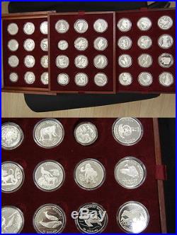 36 Silbermünzen 1990-93 Cook Islands, San Marino, Tuvalu, China, Kiribati PP