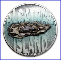 3 Troy OZ Silver Cook Islands 2023 Alcatraz Island 20 Dollars Coin