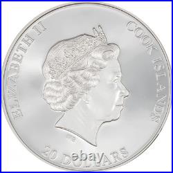 3 Troy OZ Silver Cook Islands 2023 Alcatraz Island 20 Dollars Coin