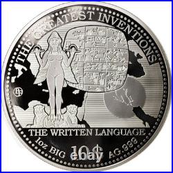 #49418 Coin, Cook Islands, Written Language, 10 Dollars, 2014, MS, Sil, ver