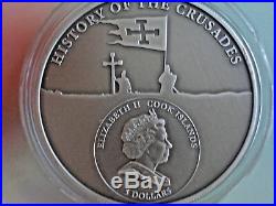 4st Crusade 1202 Henricus Dandulus Silver Coin 5$ Cook Islands 2010 1000 pcs