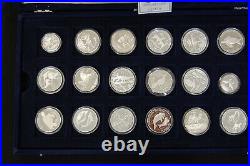 54 verschiedene Silbermünzen 1990-95 Cook Islands, San Marino, Tuvalu (50589)