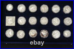 54 verschiedene Silbermünzen 1990-95 Cook Islands, San Marino, Tuvalu (50589)