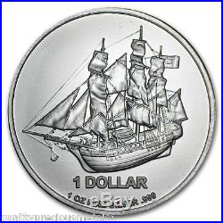 5 1 oz. 999 Fine Silver Rounds 2014 Cook Islands Silver Bounty Coin BU