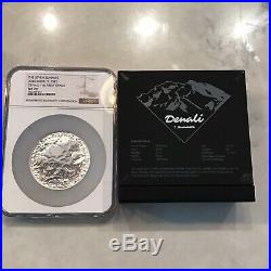 7 Summits Mt. Denali 2016 Cook Ultra High Relief 5 Oz Silver Coin Ngc Ms 70