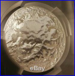 7 Summits Mt. Denali 2016 Cook Ultra High Relief 5 Oz Silver Coin Pcgs Ms69
