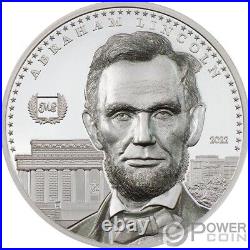 ABRAHAM LINCOLN by Miles Standish 1 Oz Silver Coin 5$ Cook Islands 2022