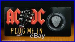 AC/DC GUITAR PICK PLUG ME IN 2019 $2 1/4 oz Pure Silver Coin Cook Islands