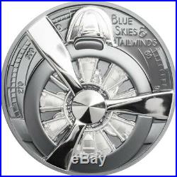 AIRPLANE PROPELLER 2020 $10 2 oz Pure Silver Smartminting Coin Cook Islands
