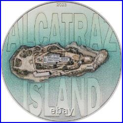 ALCATRAZ ISLAND 3 Oz Silver Coin $20 Cook Islands 2023