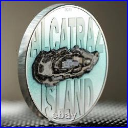 ALCATRAZ ISLAND 3 Oz Silver Coin $20 Cook Islands 2023