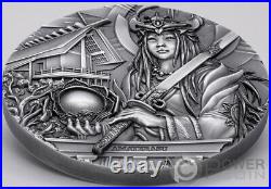 AMATERASU Gods Of The World 3 Oz Silver Coin 20$ Cook Islands 2021