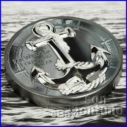 ANCHOR Fair Winds 2 Oz Black Proof Silver Coin 2019 Cook Islands $10 SOLD OUT