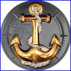 ANCHOR ROUGH STORMS Journey 2 Oz Silver Coin 10$ Cook Islands 2025
