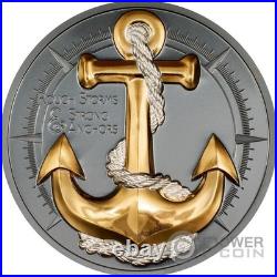 ANCHOR ROUGH STORMS Journey 2 Oz Silver Coin 10$ Cook Islands 2025