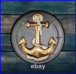 ANCHOR ROUGH STORMS Journey 2 Oz Silver Coin 10$ Cook Islands 2025 ANCHOR ROUGH STORMS Journey 2 Oz Silver Coin 10$ Cook Islands 2025