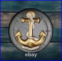 ANCHOR ROUGH STORMS Journey 2 Oz Silver Coin 10$ Cook Islands 2025