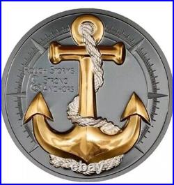 ANCHOR ROUGH STORMS Journey 2 Oz Silver Coin 10$ Cook Islands 2025 ANCHOR ROUGH STORMS Journey 2 Oz Silver Coin 10$ Cook Islands 2025