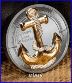 ANCHOR ROUGH STORMS Journey 2 Oz Silver Coin 10$ Cook Islands 2025 ANCHOR ROUGH STORMS Journey 2 Oz Silver Coin 10$ Cook Islands 2025