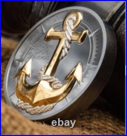 ANCHOR ROUGH STORMS Journey 2 Oz Silver Coin 10$ Cook Islands 2025