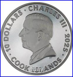 ANCHOR ROUGH STORMS Journey 2 Oz Silver Coin 10$ Cook Islands 2025