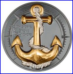 ANCHOR ROUGH STORMS Journey 2 Oz Silver Coin 10$ Cook Islands 2025 ANCHOR ROUGH STORMS Journey 2 Oz Silver Coin 10$ Cook Islands 2025