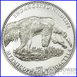 ANTEATER Endangered Wildlife Silver Coin 5$ Cook Islands 2009
