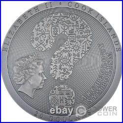 ANTIKYTHERA MECHANISM Antiqued 3 Oz Silver Coin 20$ Cook Islands 2023