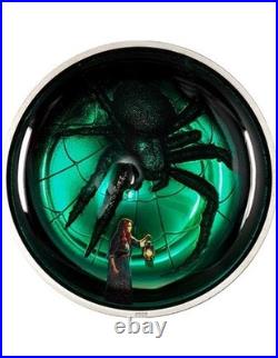 ARACHNOPHOBIA Phobias Spider 2 Oz Silver Coin 10$ Cook Islands 2025