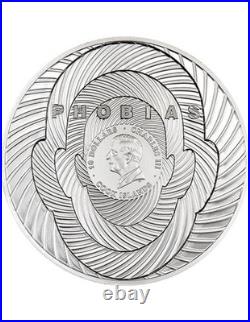 ARACHNOPHOBIA Phobias Spider 2 Oz Silver Coin 10$ Cook Islands 2025